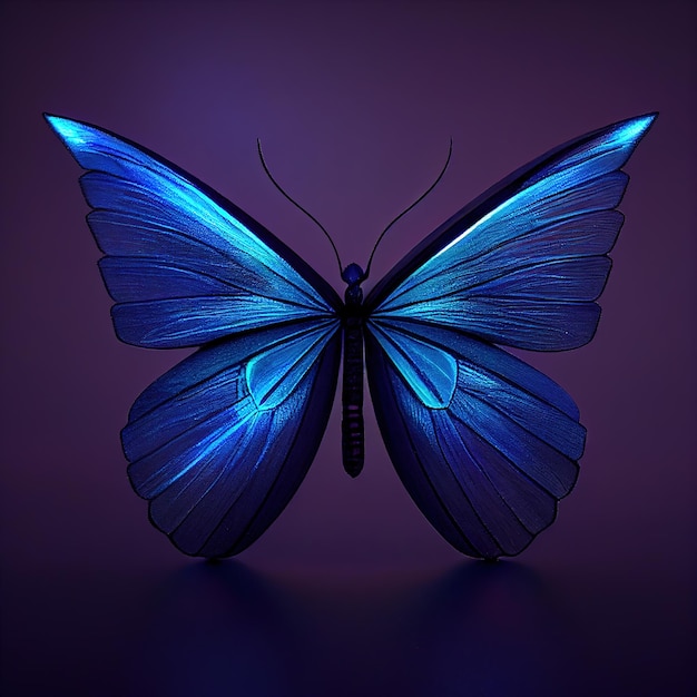 blue butterfly with close wings