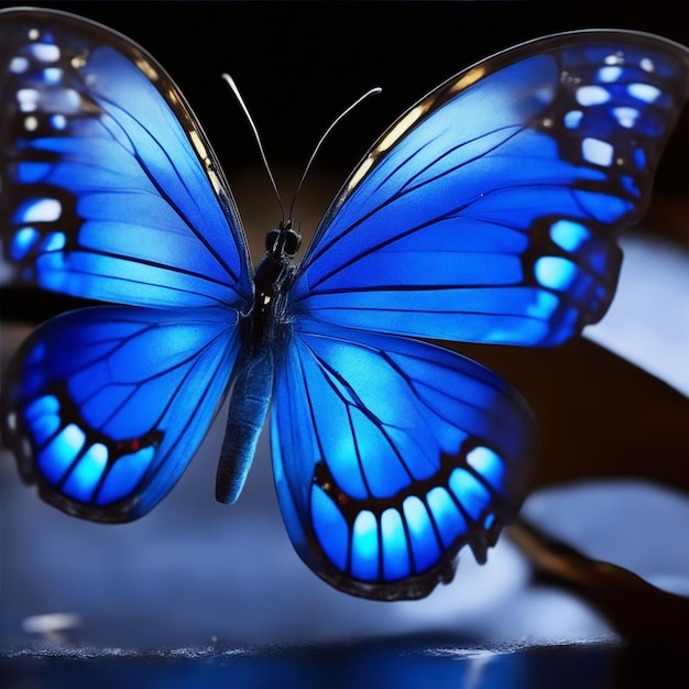 Photo blue butterfly