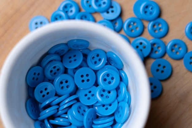 Blue buttons