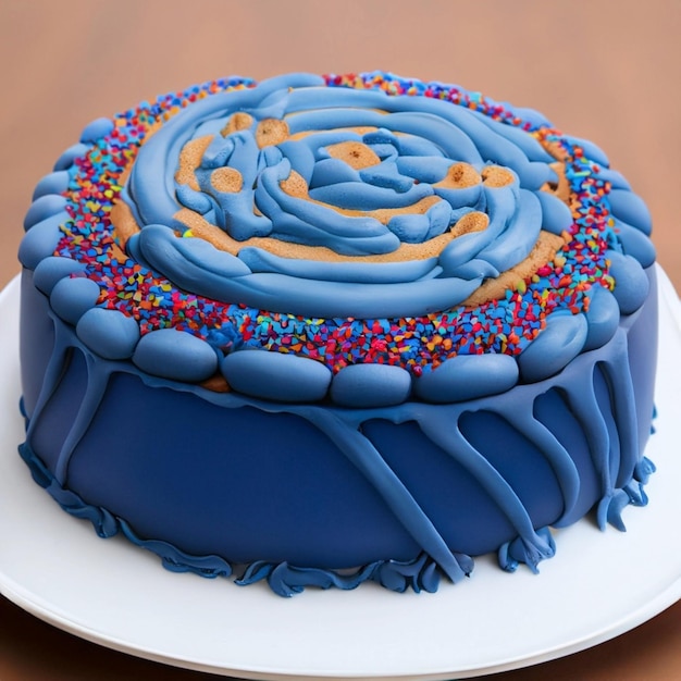 blue cake