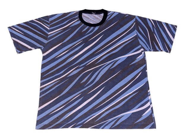 Photo blue camouflage tshirt on isolated background