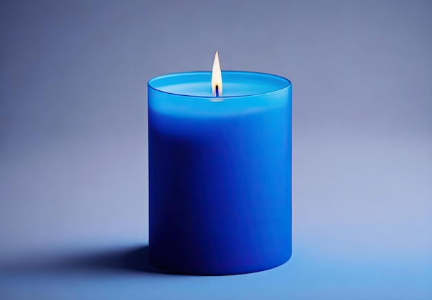 Blue candle burning