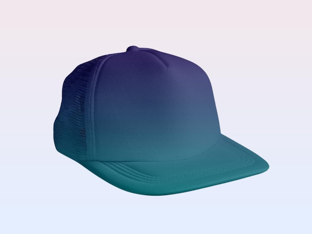 a blue cap with a blue band that says  blue