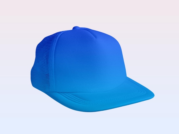 a blue cap with a red cap on it