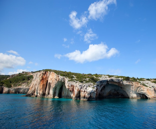 The Blue Caves in Zakynthos Ionian Islands Greece