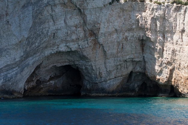 Zakynthos 섬-그리스에 푸른 동굴