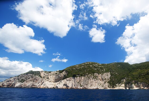 Blue caves on Zakynthos island, Greece