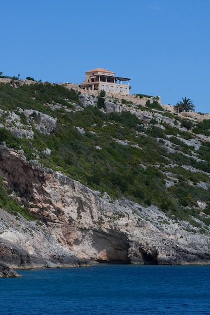 Grotte blu sull'isola di zante