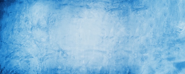 Blue cement background, horizontal blank concrete wall