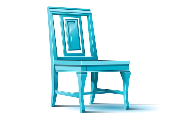 Photo a blue chair with a square design