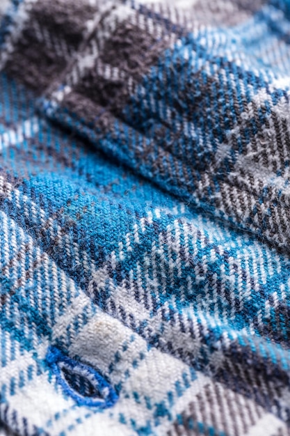 Blue checkered fabric