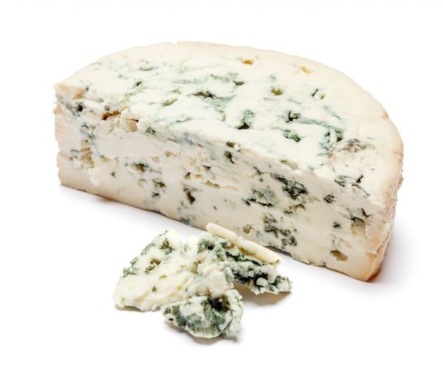 Blue cheese on a white table