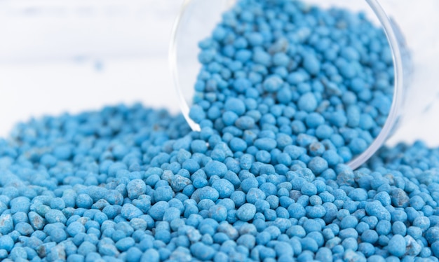 Blue chemical fertilizer