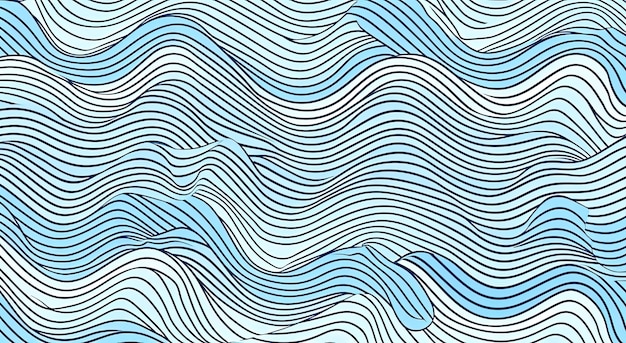 Photo blue chevron pattern paper in the style of contour line