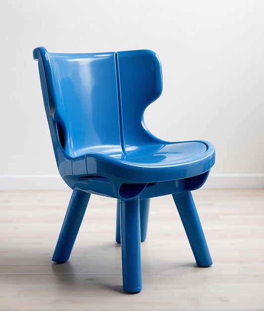 Photo blue child seat