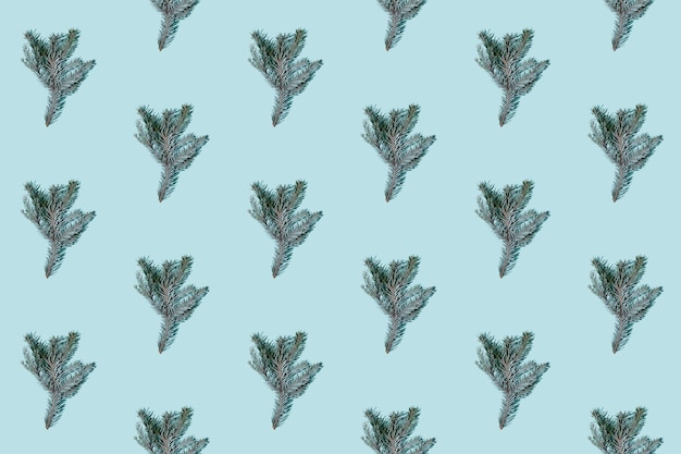 Blue christmas background decor seamless pattern