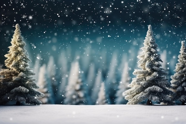 Blue Christmas background with snowflakes