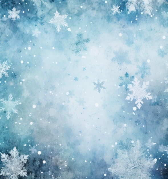 Синий рождественский фон со снежинками