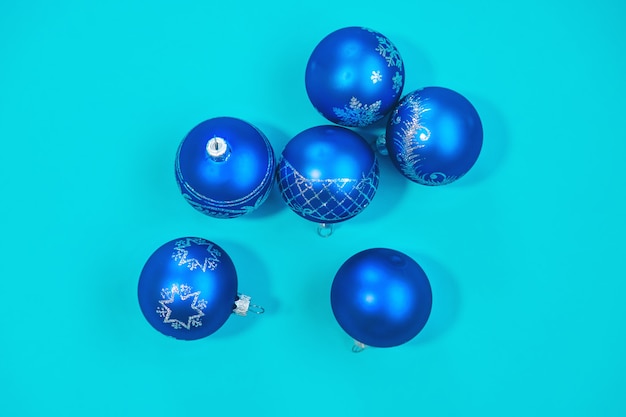 Foto palla di natale blu