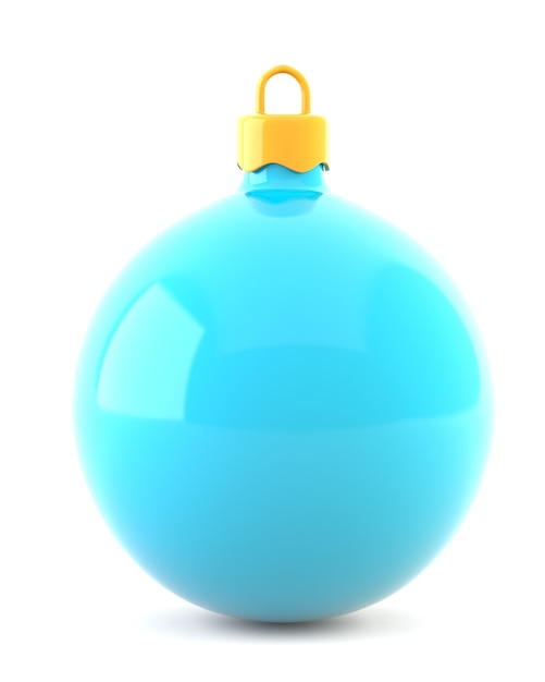 Blue christmas bauble