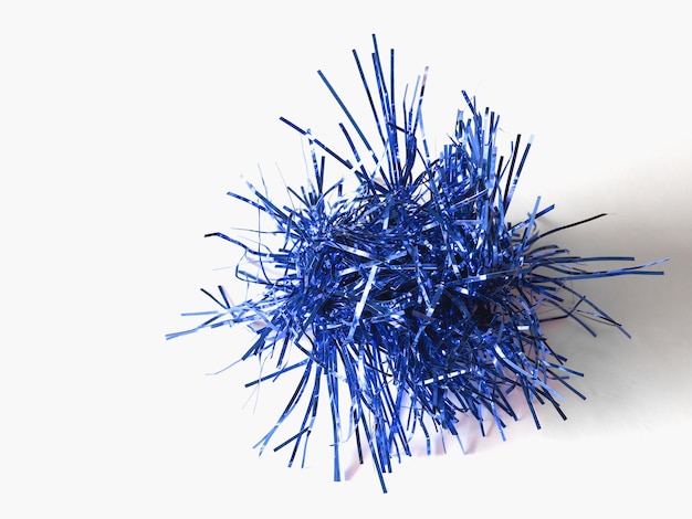 Blue Christmas tinsel