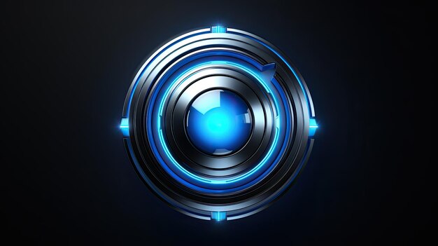 Premium Photo | A blue circle with a blue background with a blue circle
