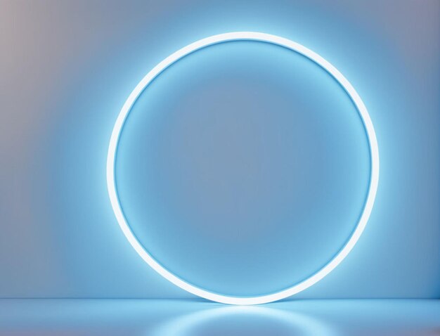 a blue circle with a blue light on it