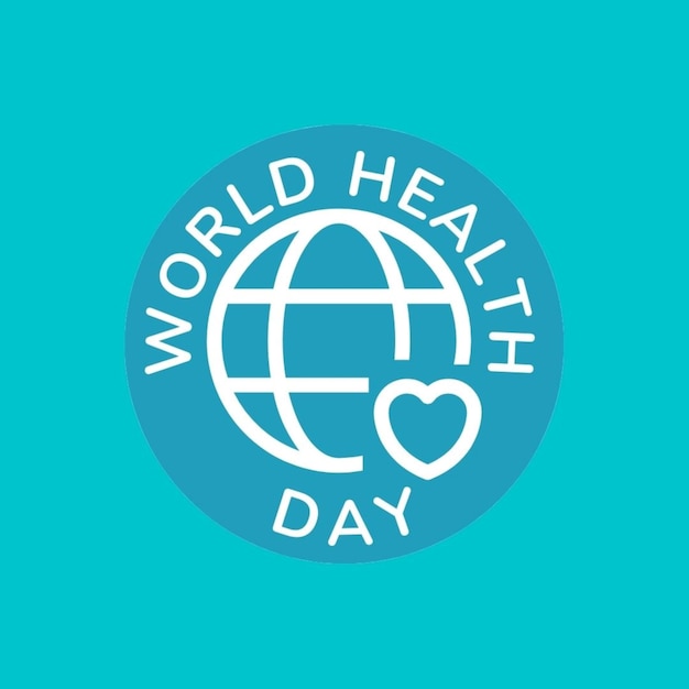 a blue circle with a logo that says world health day