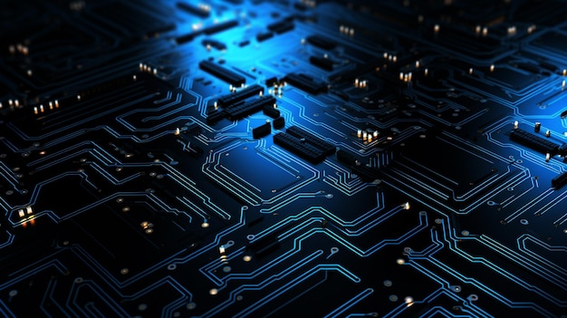 blue Circuit Board technology background
