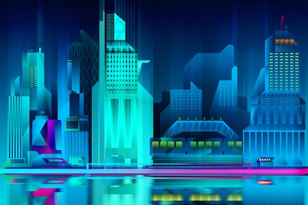 Blue city background