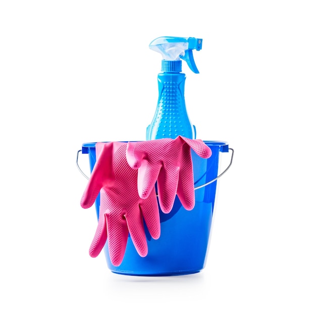 Blue cleaning bucket