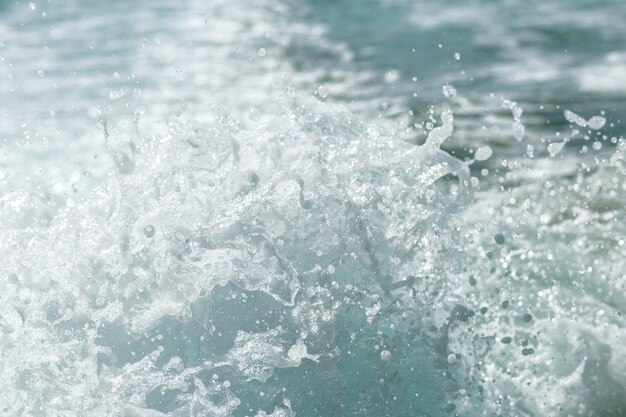 Blue clear sea water, view from the boat