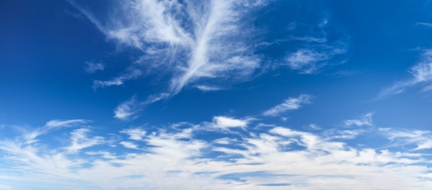 Blue clear sky with clouds