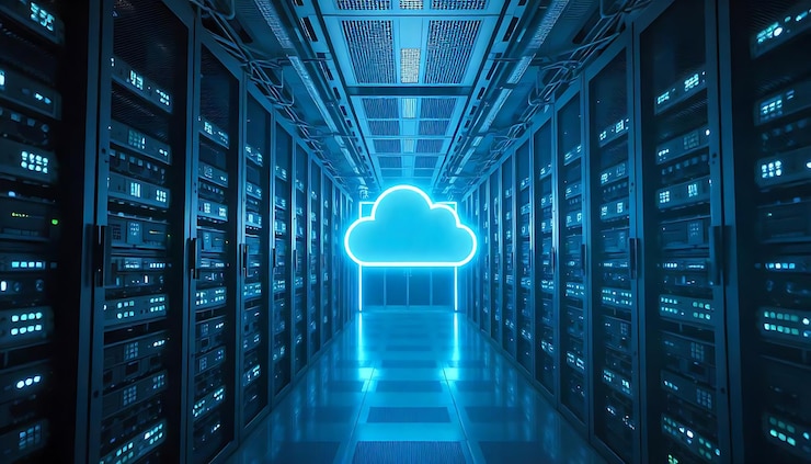 Photo a blue cloud in a blue room with a blue light on the ceiling