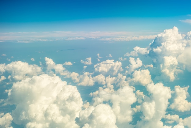 Blue clouds and sky. Natural background