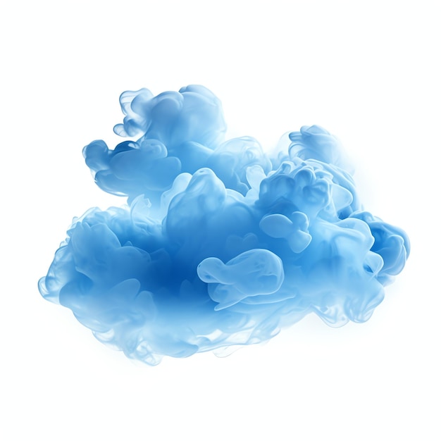 Foto nuvole blu su sfondo bianco illustrazione