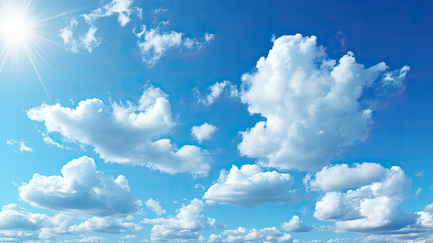 Blue cloudy sky background