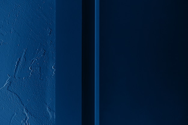 Blue color background. Concrete and plastic texture.