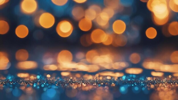 Photo blue color bokeh background vertical defocused design illustration