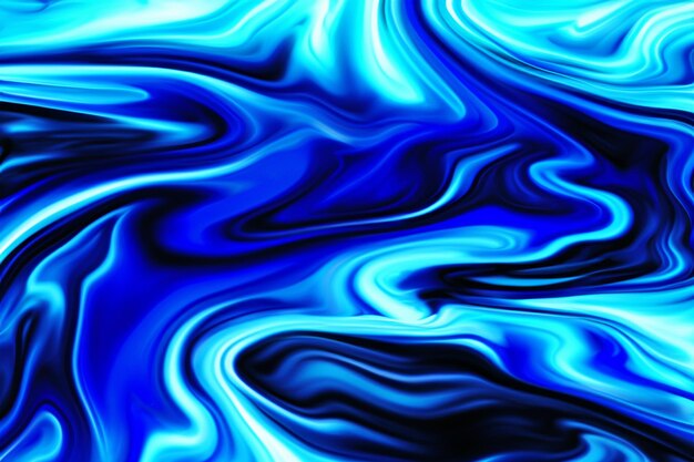 Photo blue color fluid wave