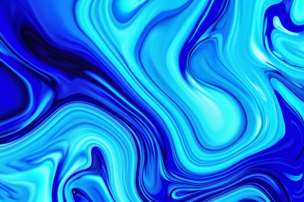 Photo blue color fluid wave