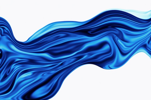 Photo blue color fluid wave