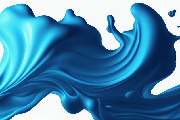 Photo blue color fluid wave