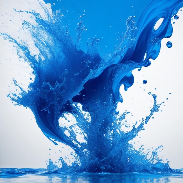 Photo blue color splash