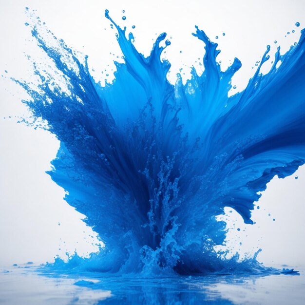 Photo blue color splash