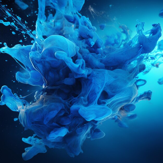 Premium AI Image | blue color splash