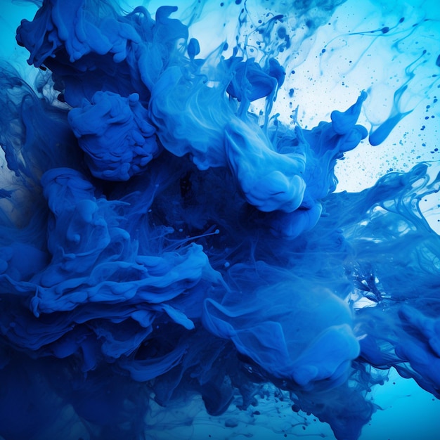 blue color splash