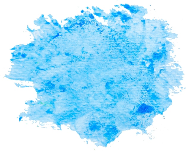 Photo blue color vector hand drawn watercolor liquid stain abstract aqua smudges scribble drop element illustration wallpaper