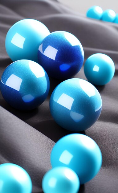 blue colored spheres