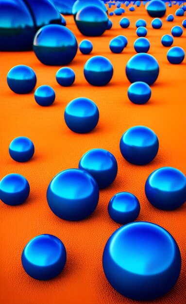 blue colored spheres